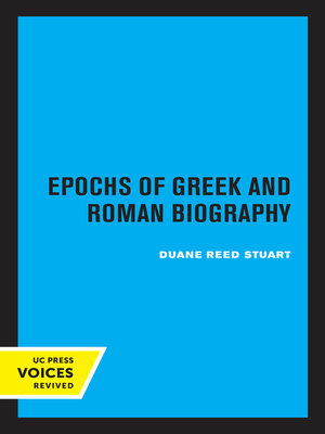 cover image of Epochs of Greek and Roman Biography